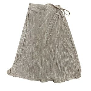 Weekend Max Mara Crinkle Shimmer Pants with skirt overlay. Size Small.